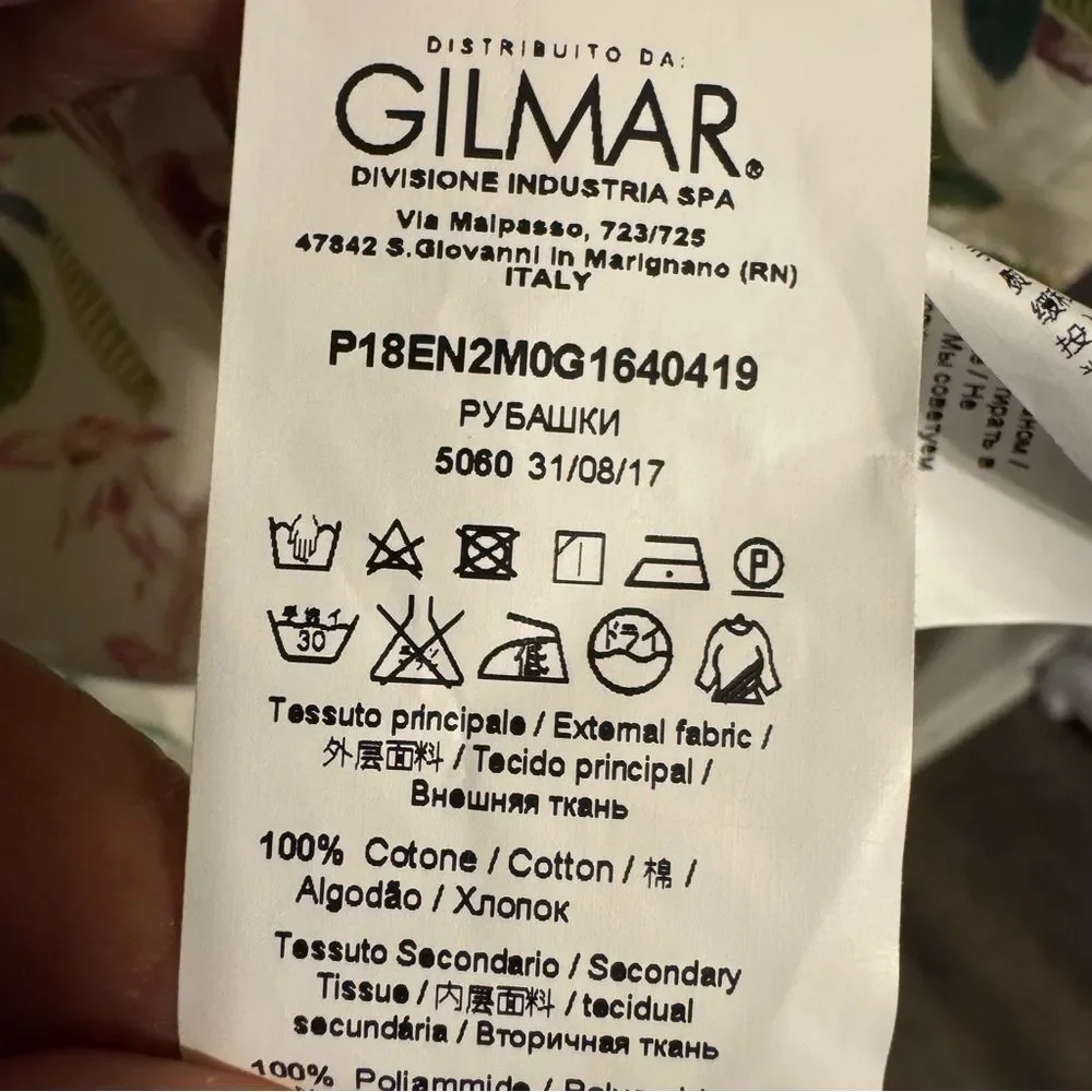 N°21 Numero Ventuno Womens Floral Print Blouse Sz 8-10 M Alessandro Dell’Acqua - Picture 7 of 10